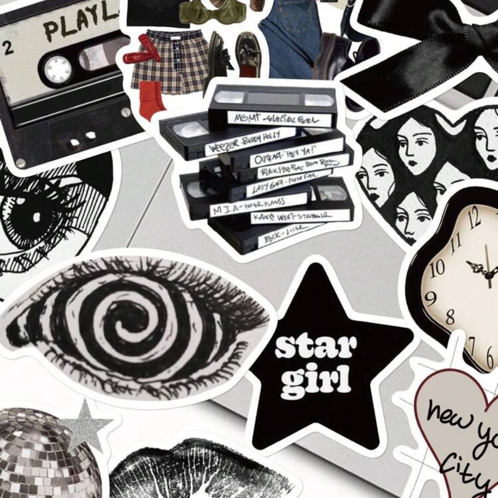 50pcs Pinterest Inspired Aesthetic Stickers Laptop Handbook Cell Phone Case